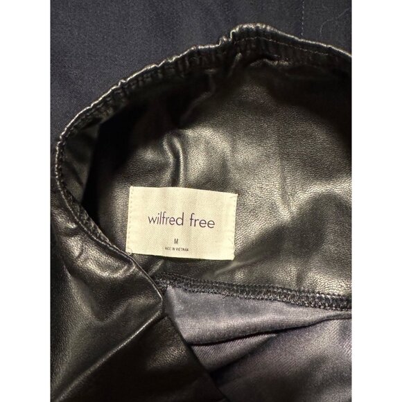 Wilfred Free Faux Leather Black Leggings Women’s Medium Stretch Vegan Leather P - Picture 4 of 6